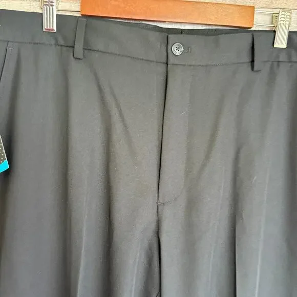 Greg Norman Mens Classic Golf Pants 40x32 Black Pleated Business Pro Fit NEW - Picture 3 of 9